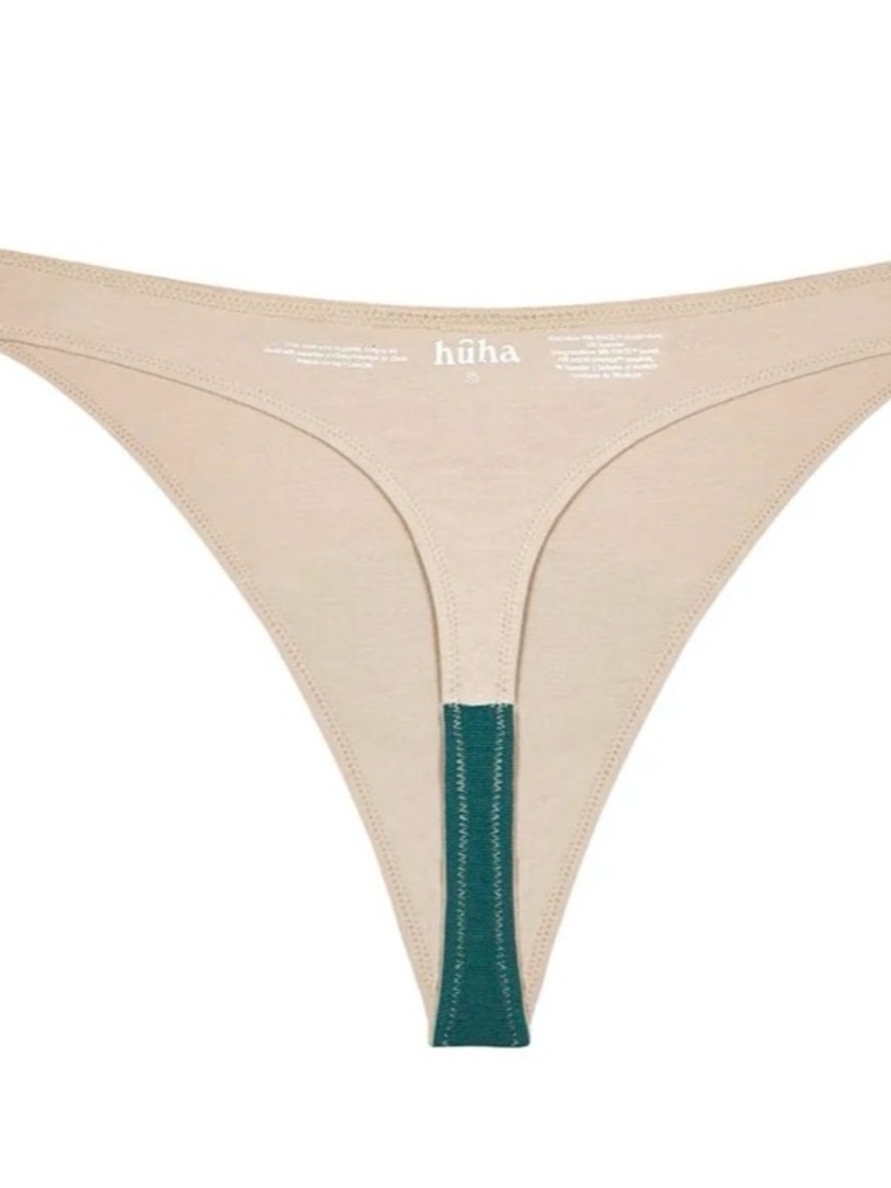 Huha Women's High Rise Thong Mineral Undies MS7 Beige Size XL NWT